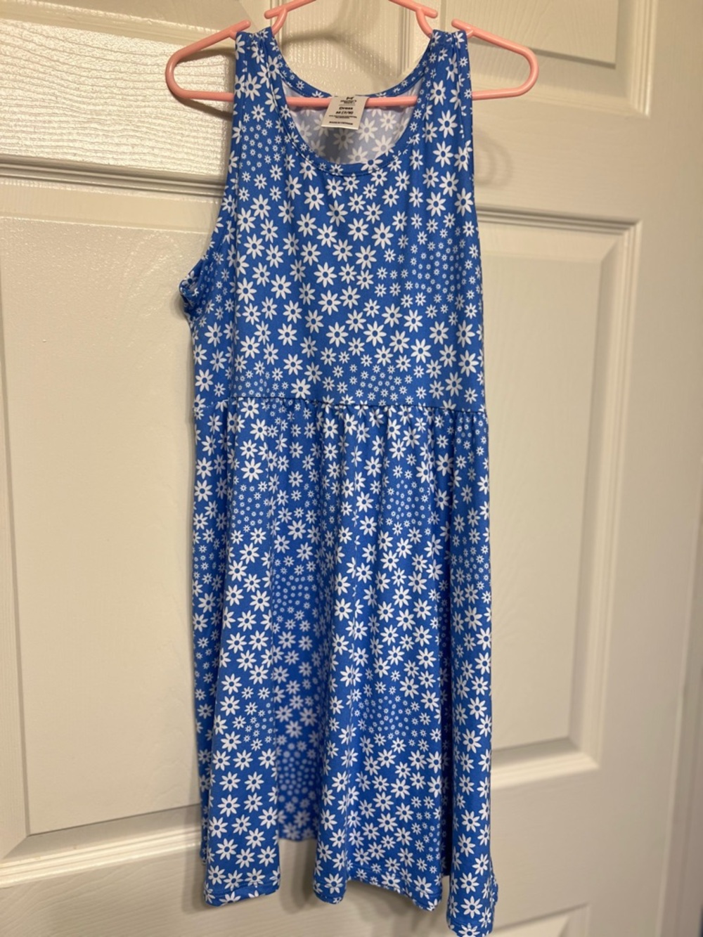 Member's Mark Blue Daisy Print Dress - Floral Sleeveless